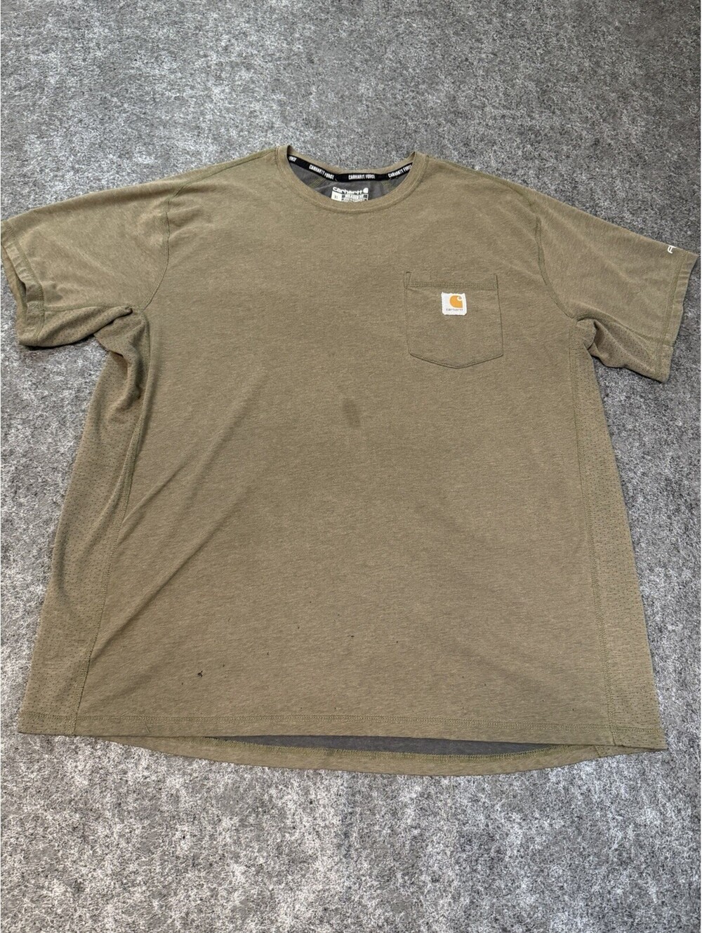 Carhartt Force Men’s XL Olive Green Ventilated Pocket T-Shirt